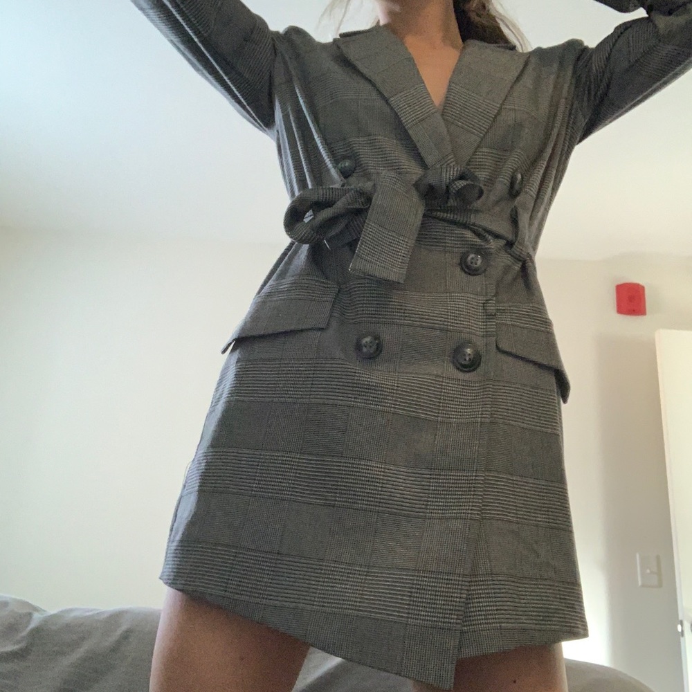 Zara plaid blazer romper